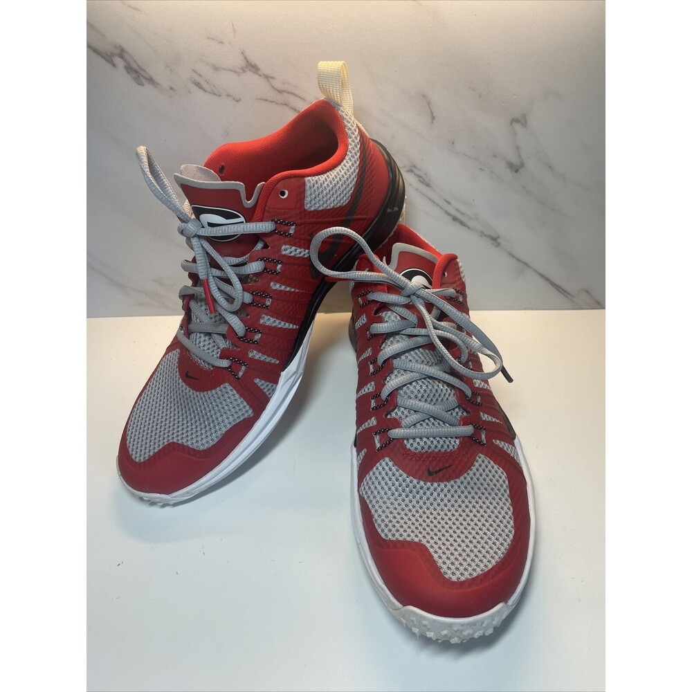 Nike Lunarlon Georgia Bulldogs Dawgs UGA 654283 061 Lace UP Sneakers Men Sz 9.5